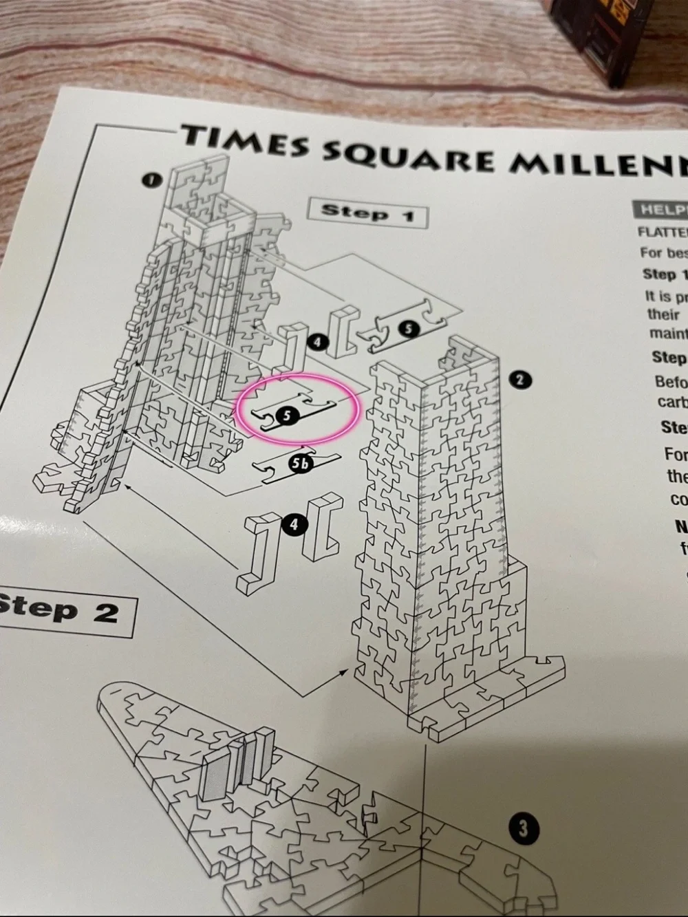 Supertek 3D Times Square Millennium Edition Puzzle 550+ Pc Glow Dark 1999
